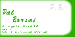 pal borsai business card